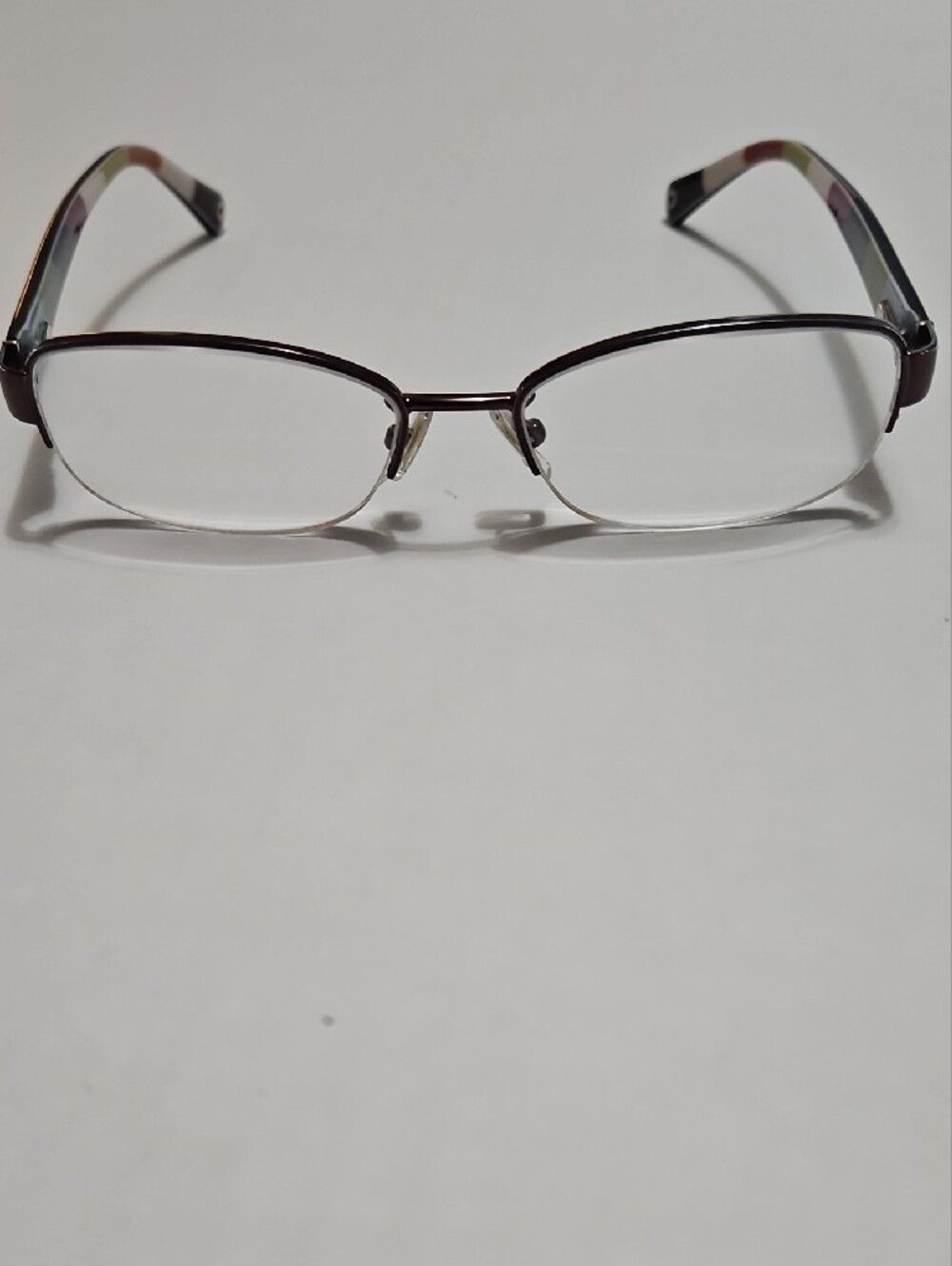 Coach Brown and Silver Women's Eyeglass Frames